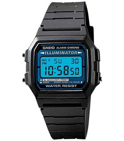 Amazon.com: Casio Men's F201WA-1A Black Resin Multi-Function Alarm